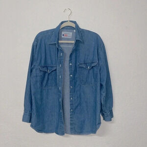 Blue Denim Button Down Shirt